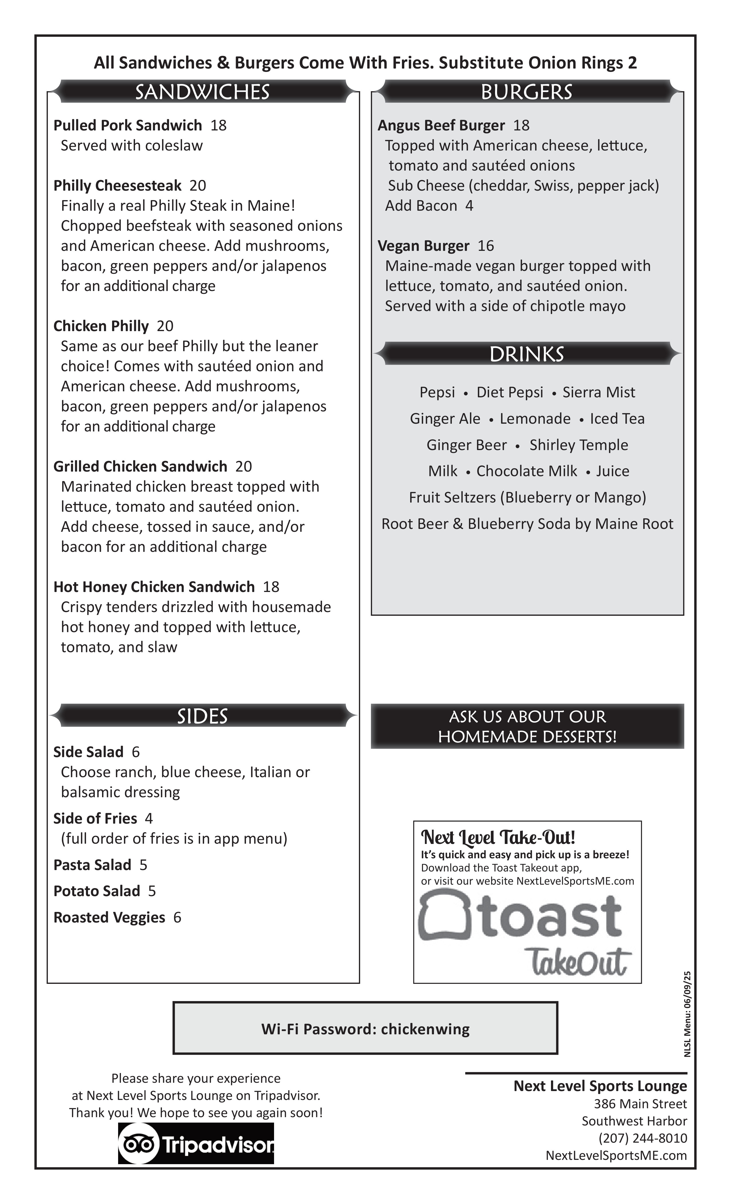 menuパートナーズ Chow Hall & Class VI - North Star Lake Resort